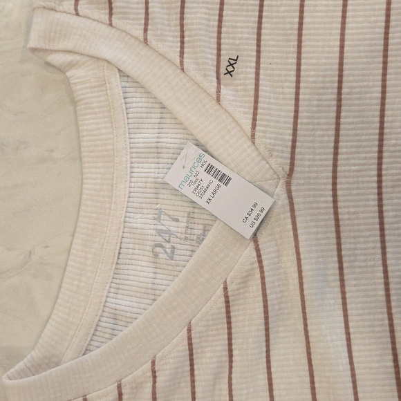 NWT Maurices 2x Striped V Neck Long Sleeved Soft Top - Picture 4 of 7